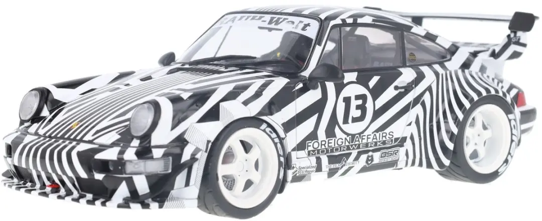 The Zebra Porsche 911 964 RWB modelauto 1:18 Solido