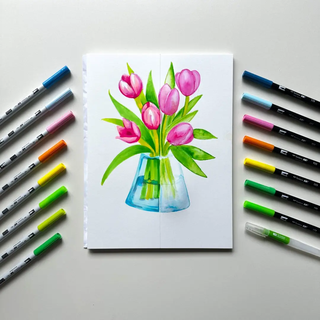 Tombow ABT Dual Brush Brushpennen - Candy Kleuren - 6 stuks - afbeelding 2 van 5