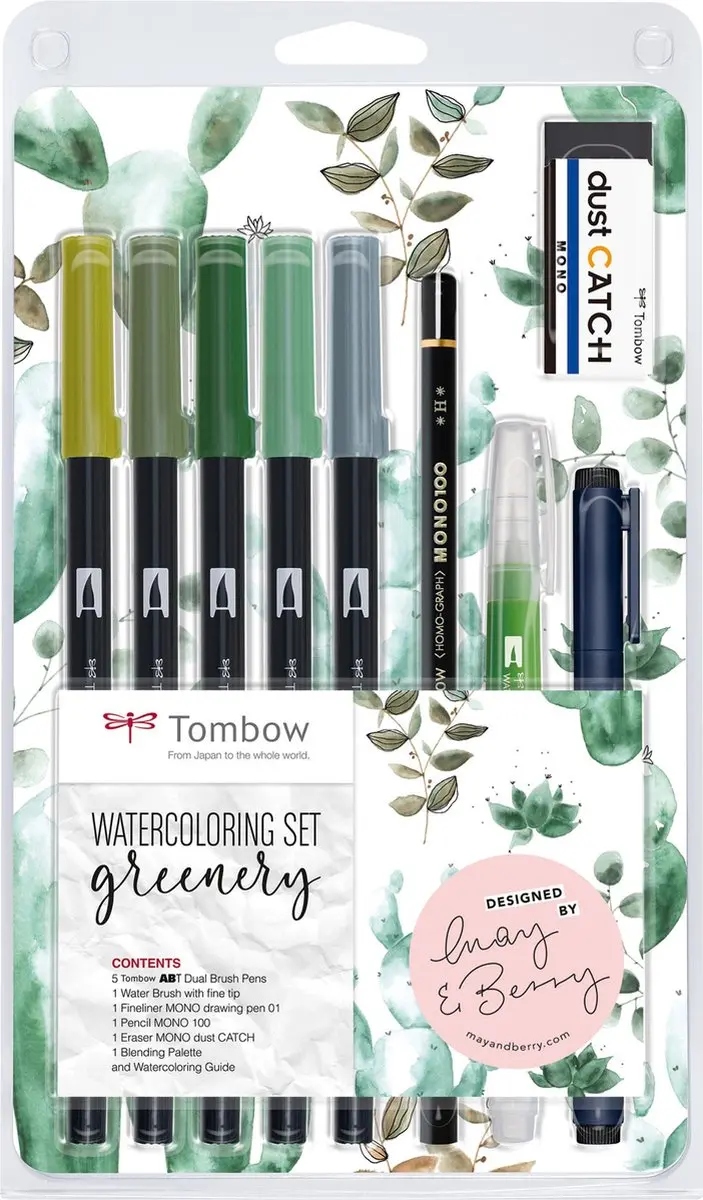 Tombow Watercoloring Set Greenery