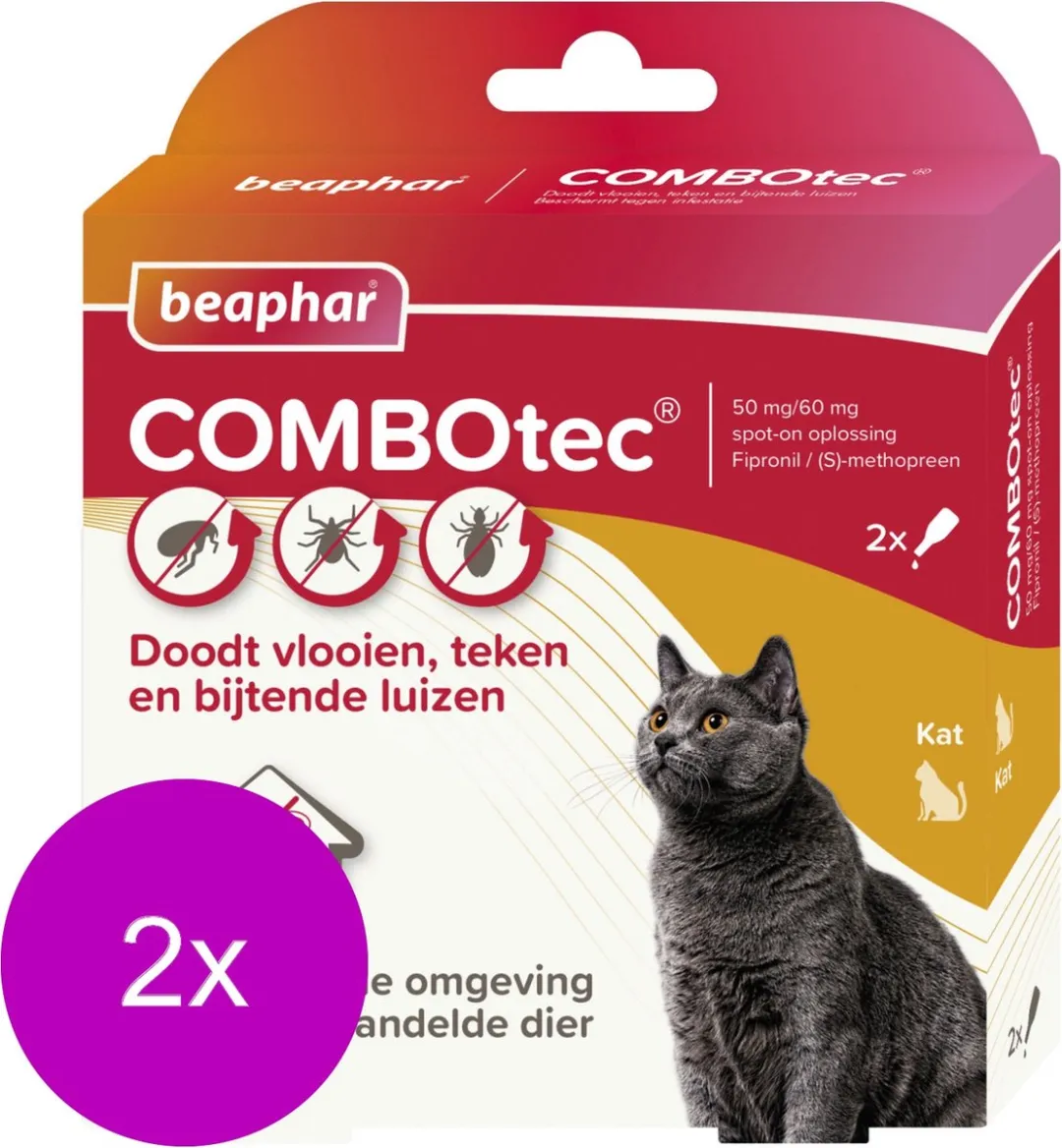Beaphar Combotec Kat Anti-vlooienmiddel - 2 Pipetten