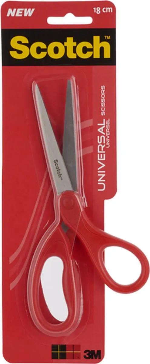 3M Scotch 1407 Universele Schaar 18cm - Rood - afbeelding 3 van 4