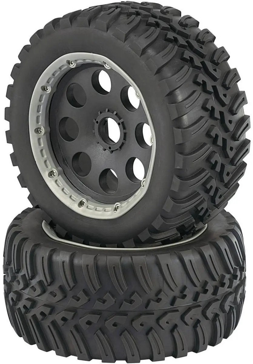 Reely 1:6 Buggy Complete Wielen V-Block 6-spaaks Zwart