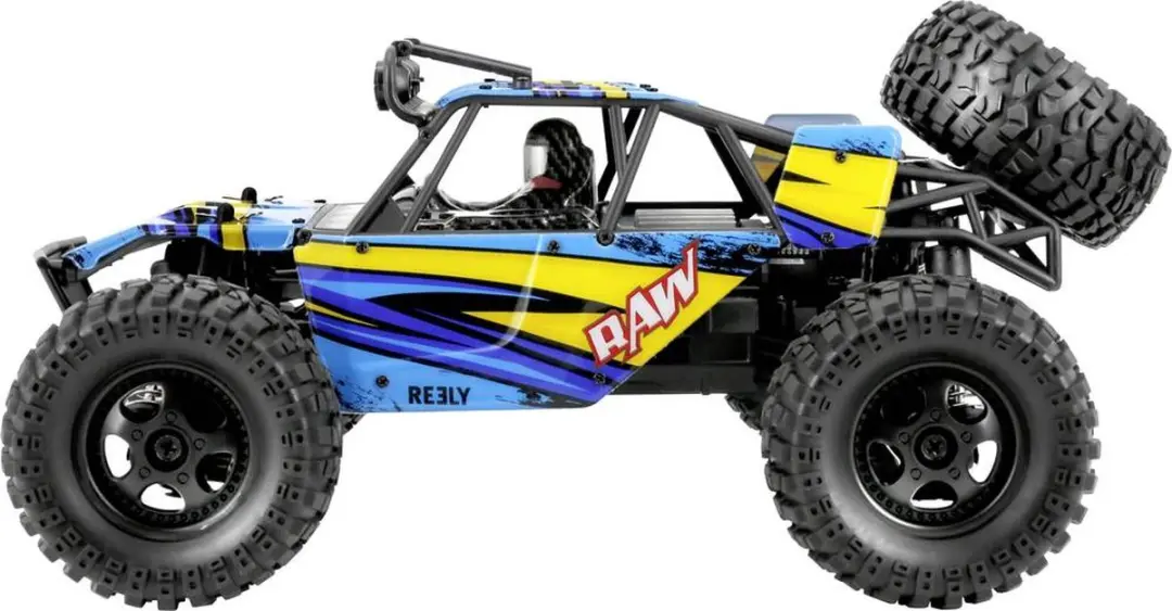 Reely RAW Oranje Brushed 1:14 RC auto Elektro Monstertruck 4WD RTR 2,4 GHz Incl. accu en lader - afbeelding 6 van 6