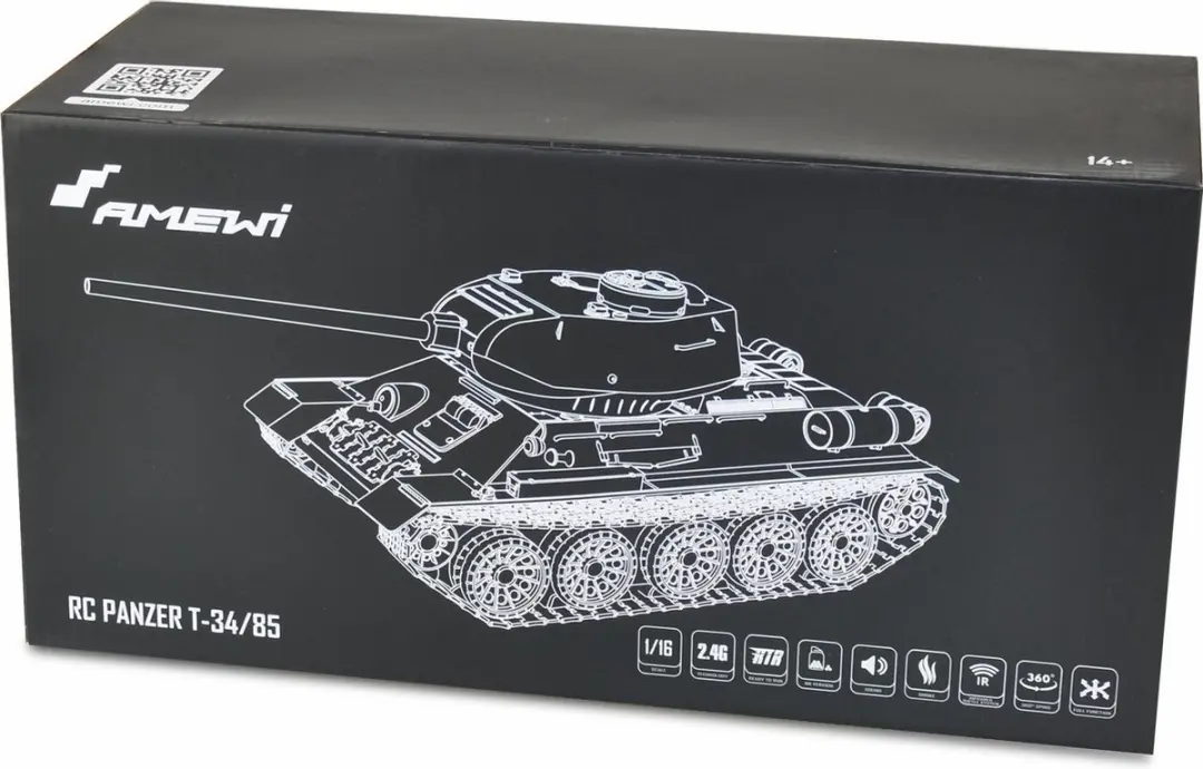 Amewi T34/85 RC Tank 1:16 - 2.4GHz IR/BB - afbeelding 6 van 6