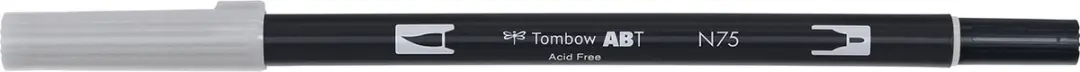 Tombow ABT Dual Brush Pen - N75 Cool Grey - afbeelding 3 van 5