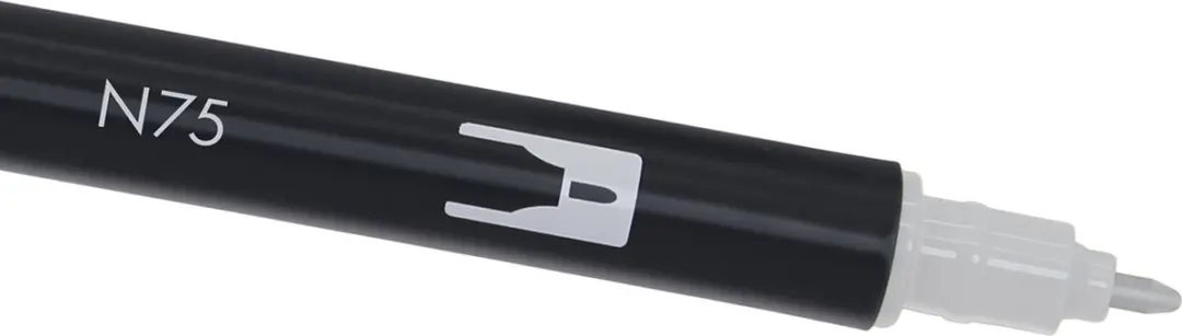 Tombow ABT Dual Brush Pen - N75 Cool Grey - afbeelding 2 van 5