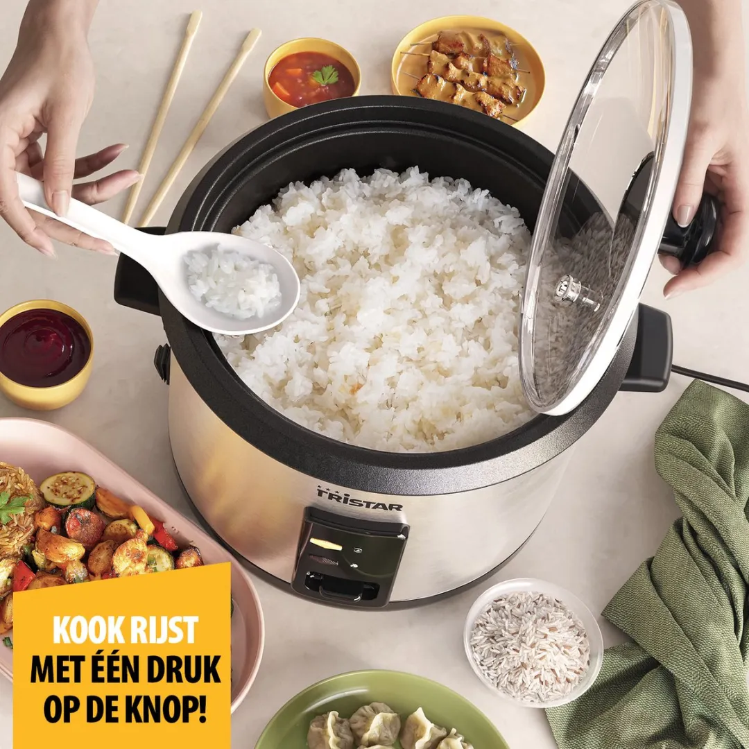 Tristar RK-6148 Rijstkoker 1.8L - 10 Personen - 700W - RVS