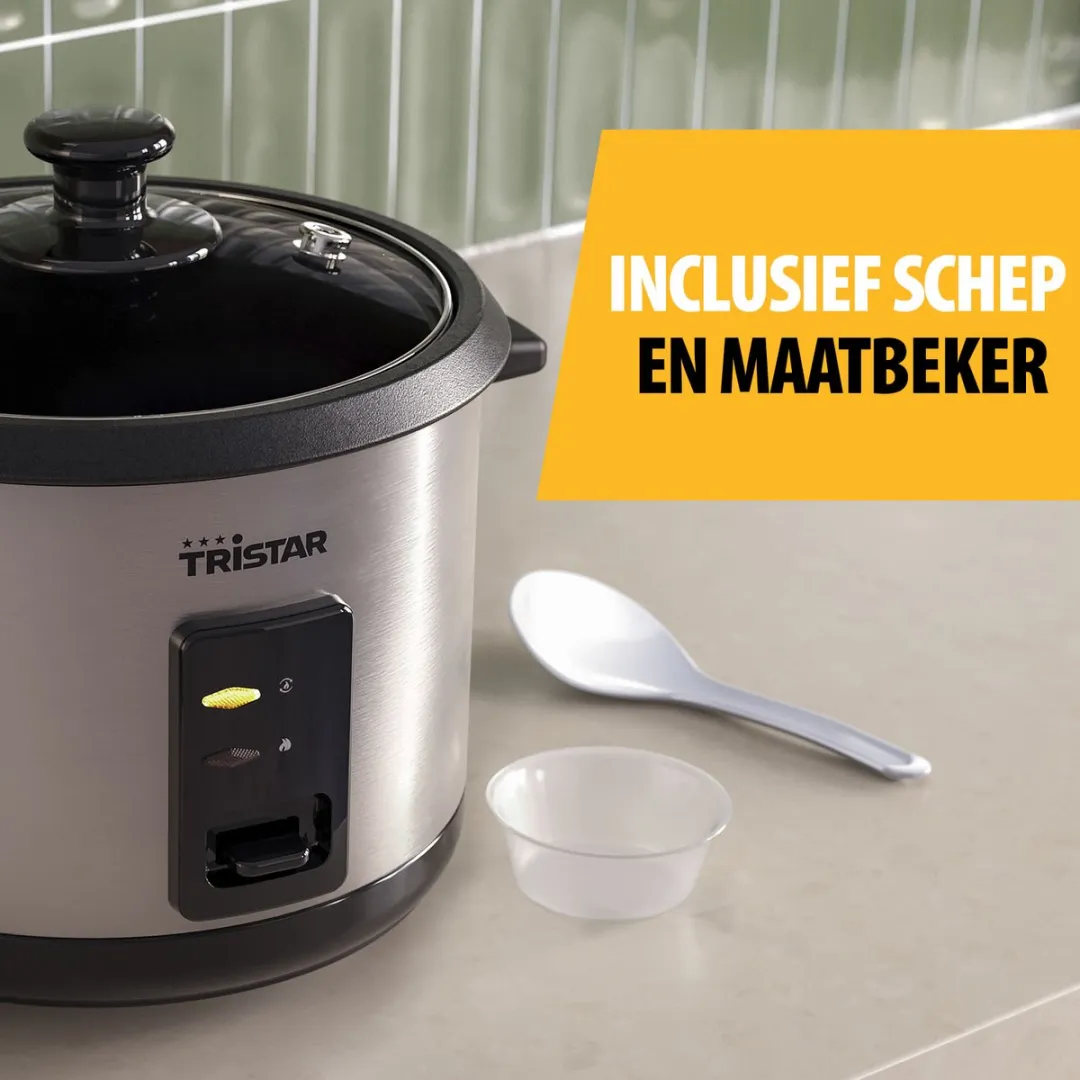 Tristar RK-6148 Rijstkoker 1.8L - 10 Personen - 700W - RVS - afbeelding 6 van 6