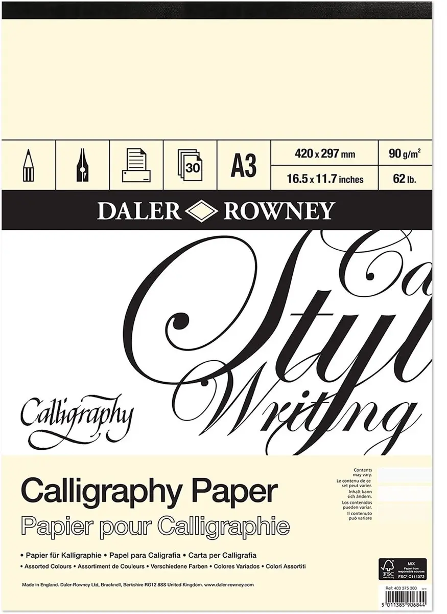 Daler-Rowney Calligraphy Pad 90 gsm. A4