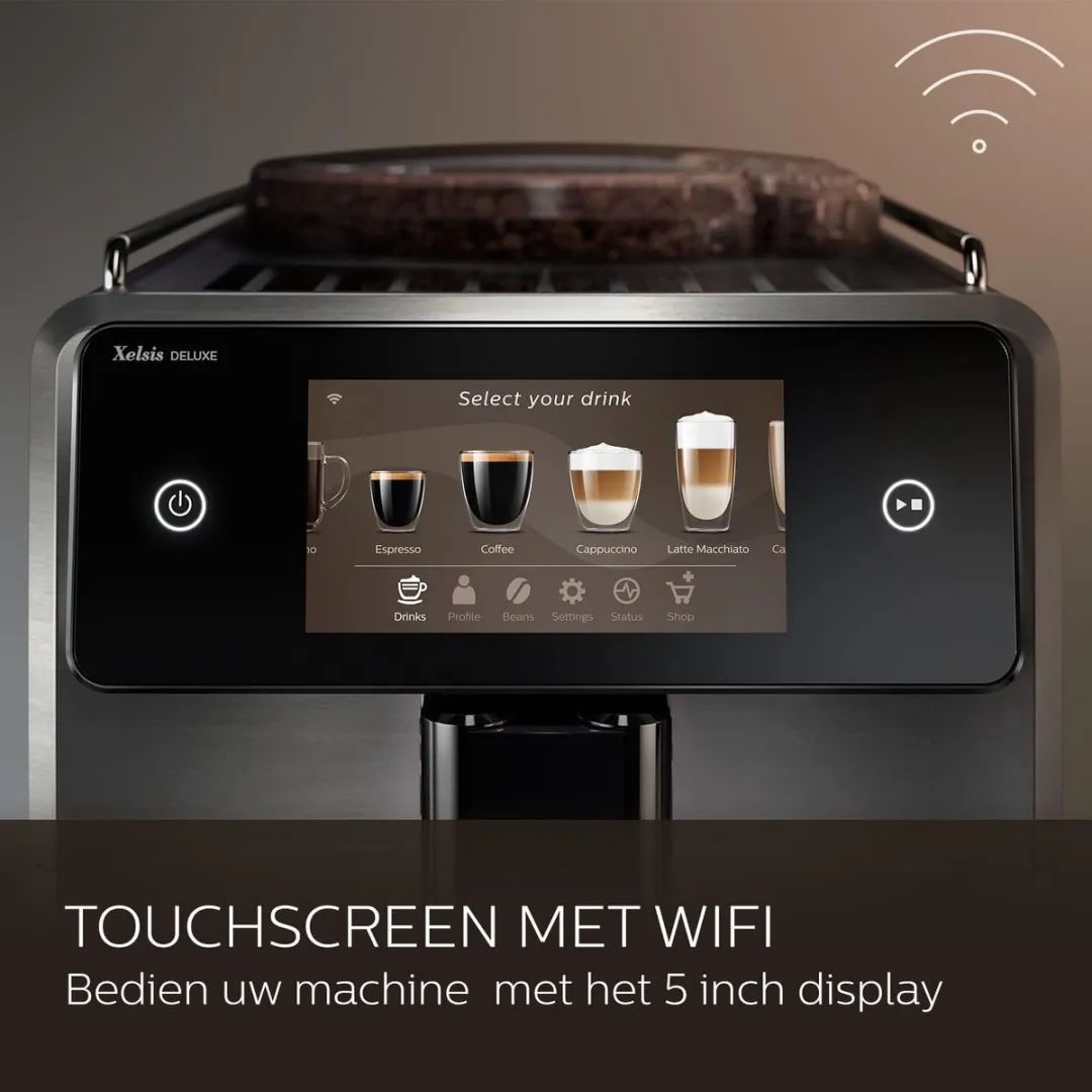 Saeco Xelsis Deluxe SM8785/00 Espressomachine - 22 Dranksoorten - Zwart/Zilver