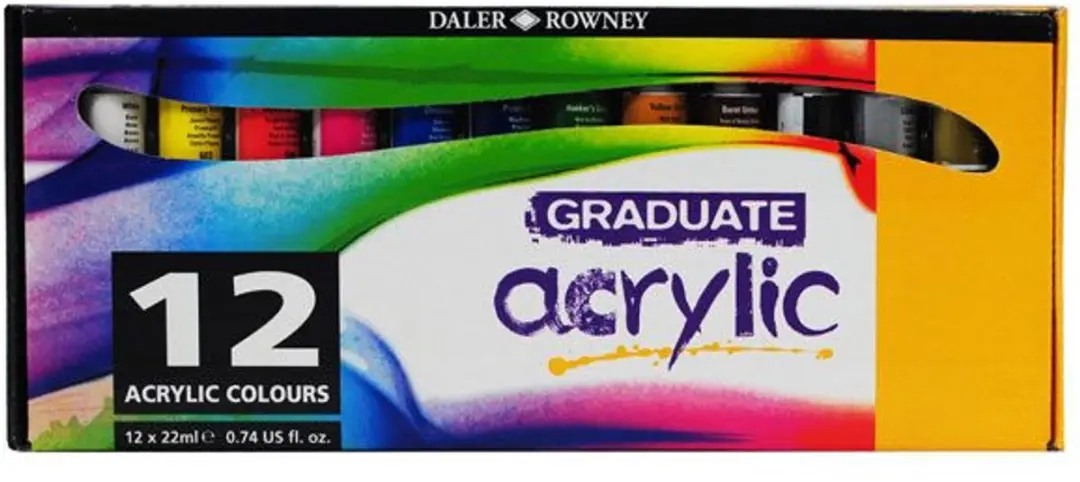 Daler-Rowney Graduate Acrylic Colour Set 12 x 22 ml.