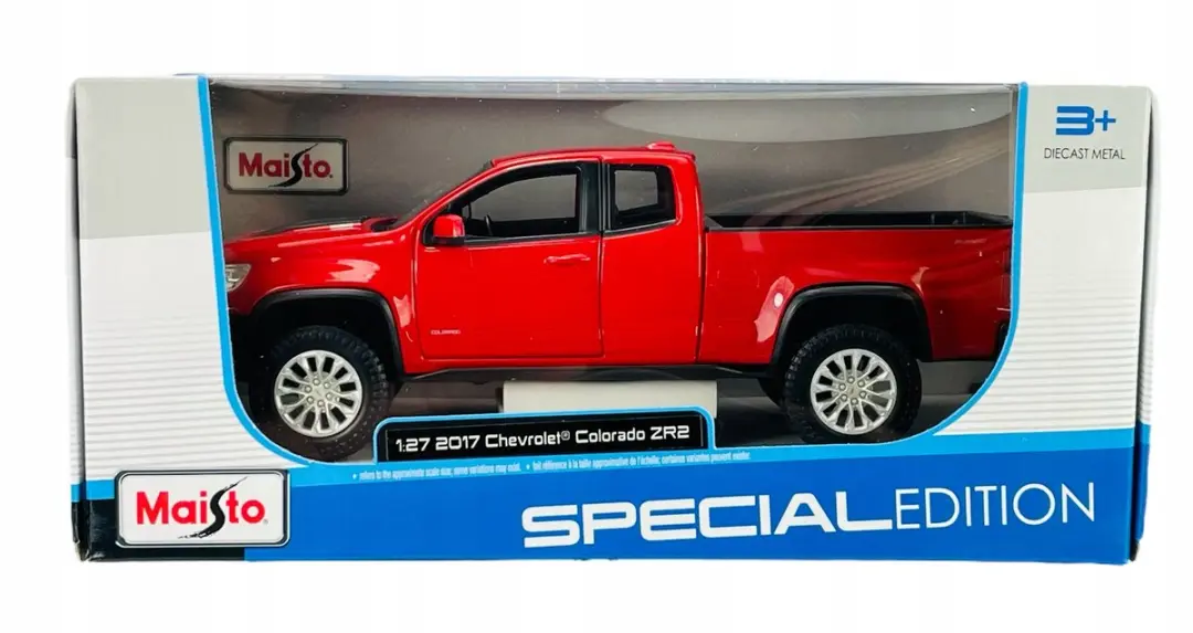 Maisto 2017 Chevrolet Colorado ZR2 Rood Metaal 1:27 Modelauto