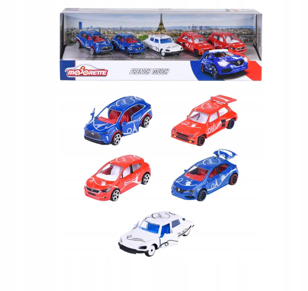 Majorette French Touch 5-pack 1:64 verzamelbare autoset nieuw