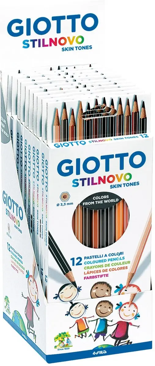 Giotto Stilnovo Huidtinten Kleurpotloden - 12 stuks - afbeelding 6 van 6