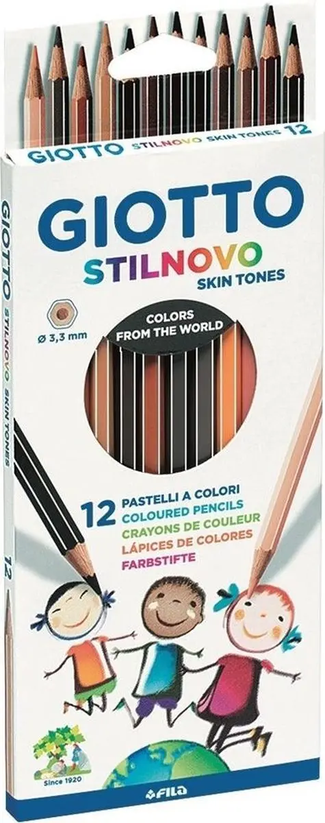 Giotto Stilnovo Huidtinten Kleurpotloden - 12 stuks - afbeelding 2 van 6