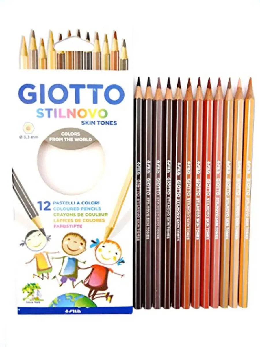 Giotto Stilnovo Huidtinten Kleurpotloden - 12 stuks - afbeelding 4 van 6