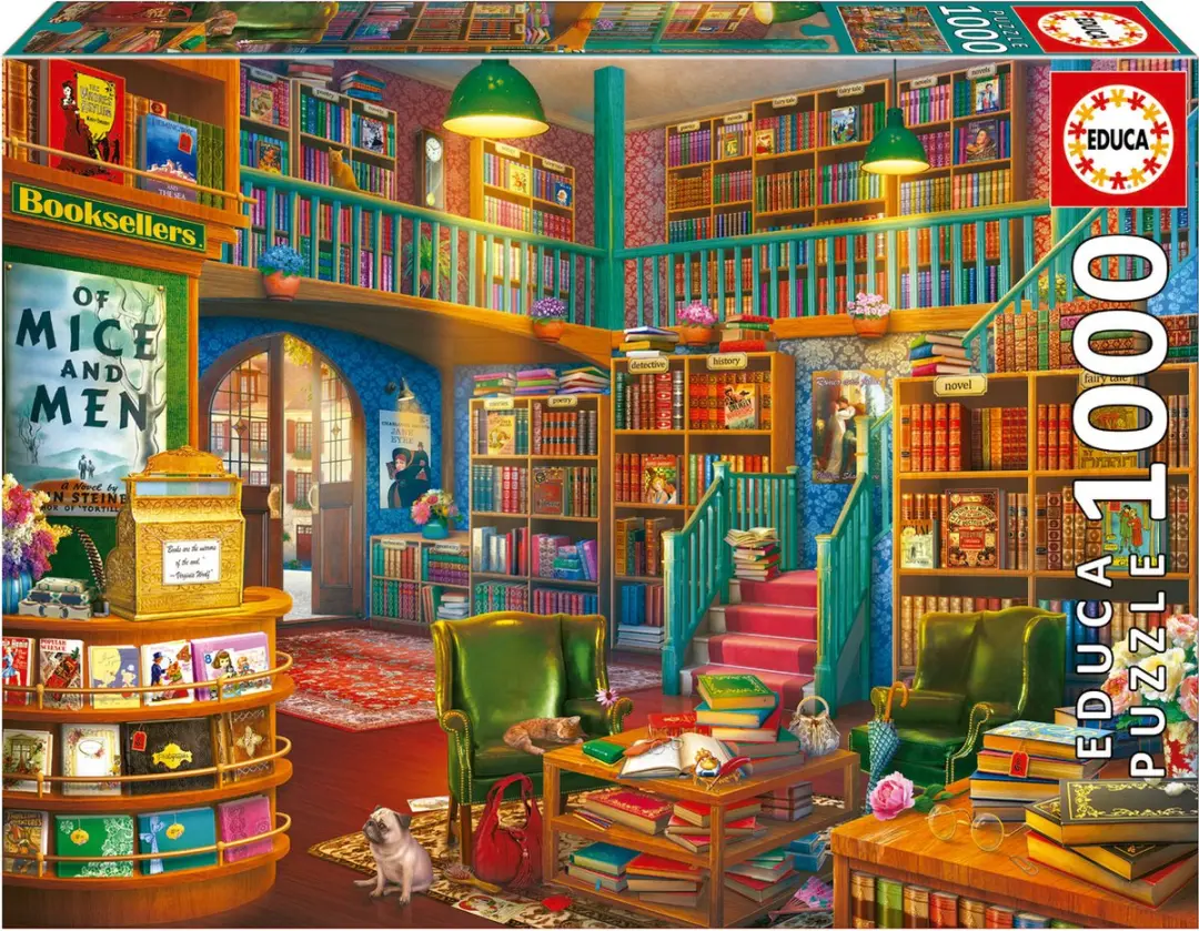Educa Prachtige Boekwinkel Legpuzzel - 1000 stukjes - afbeelding 3 van 4