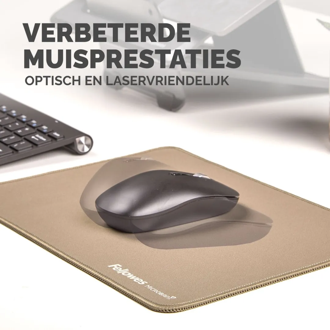 Fellowes Breyta Muismat XL - Beige - 83% Gerecycled