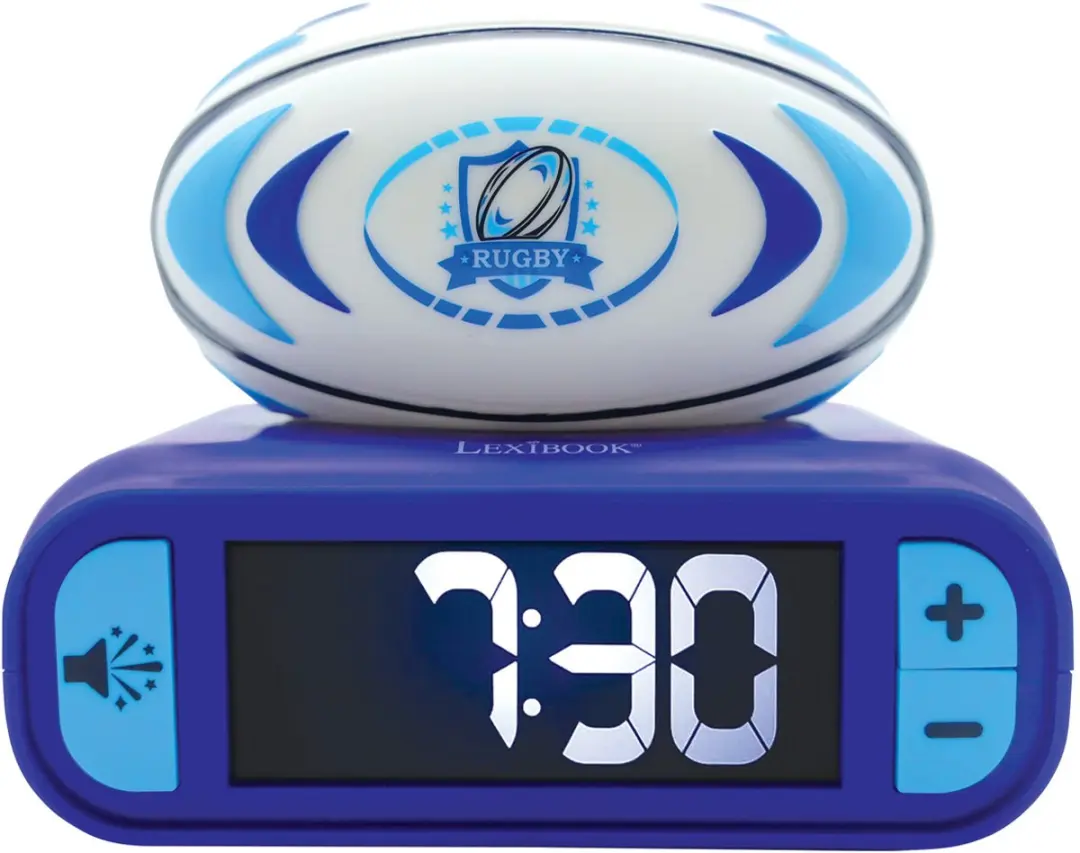 Lexibook Rugbybal Wekker met 3D Nachtlicht