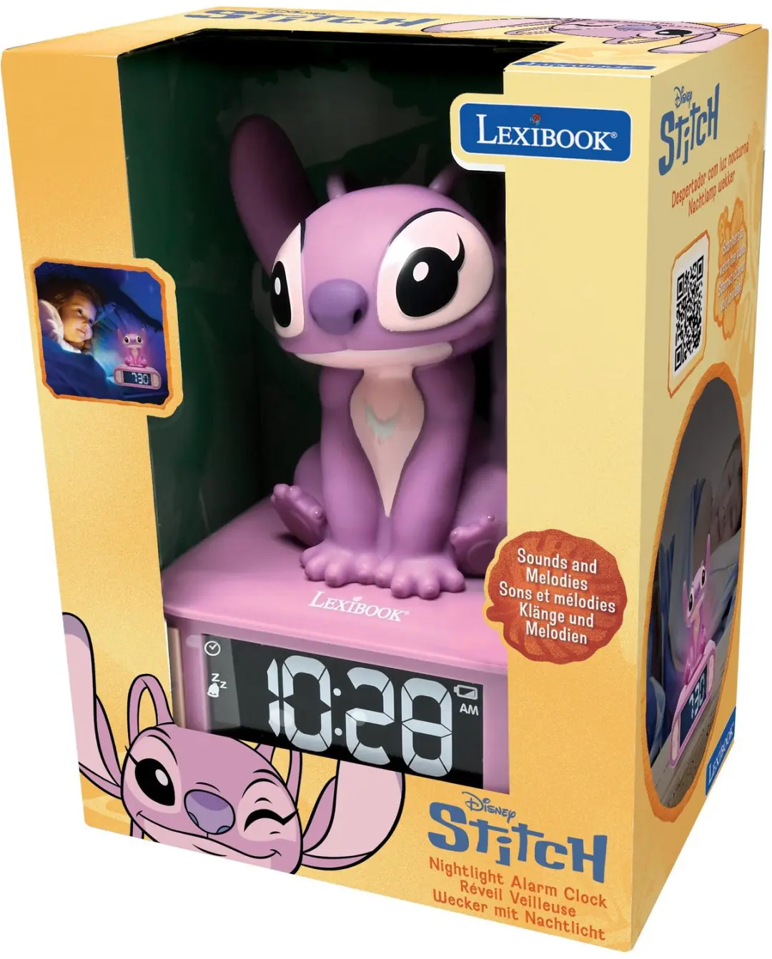 Lexibook Disney Stitch Wekker RL800D1 - Ø15cm - Roze - afbeelding 5 van 6