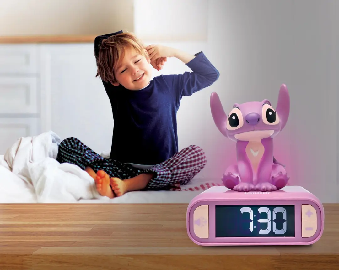 Lexibook Disney Stitch Wekker RL800D1 - Ø15cm - Roze - afbeelding 6 van 6