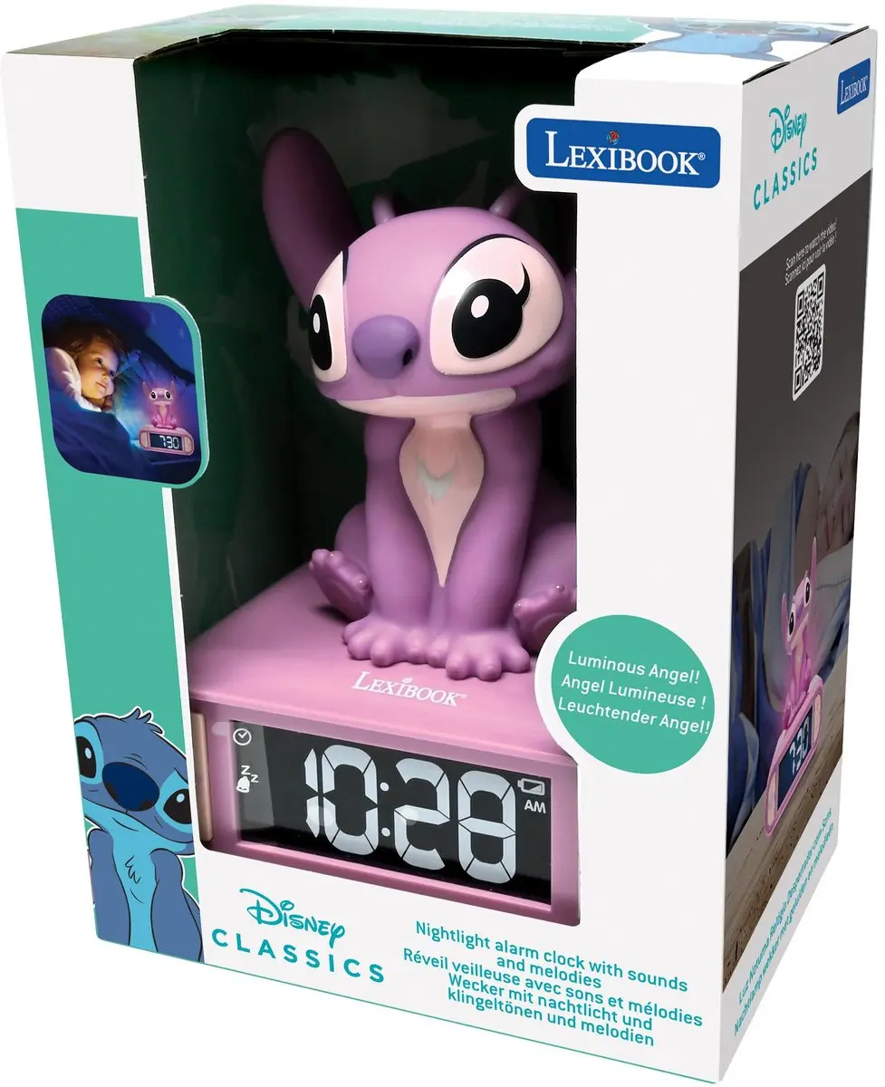 Lexibook Disney Stitch Wekker RL800D1 - Ø15cm - Roze - afbeelding 4 van 6