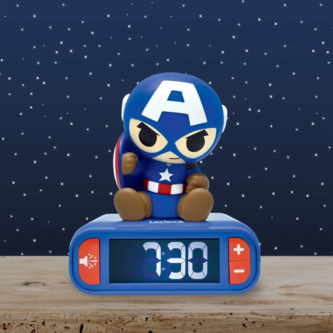 Captain America Nachtlampje Wekker met geluiden