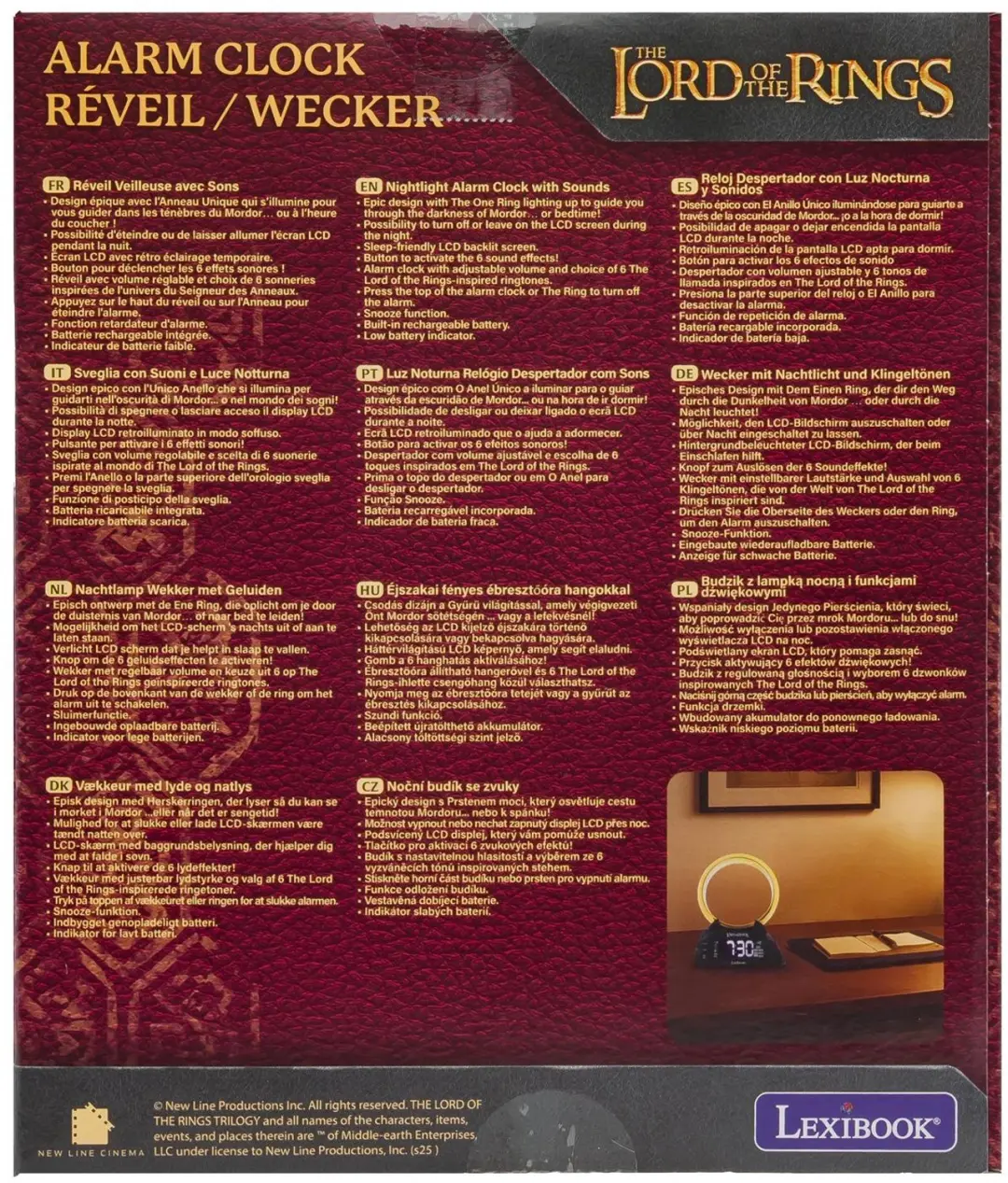 Lexibook RL805LR Lord of the Rings Digitale Wekker - afbeelding 3 van 6