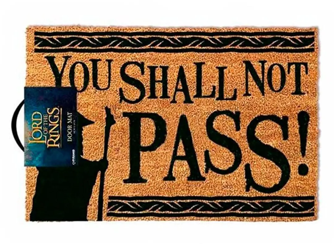 Pyramid International Lord of the Rings Deurmat - You Shall Not Pass - 40x60cm - Bruin - afbeelding 4 van 6