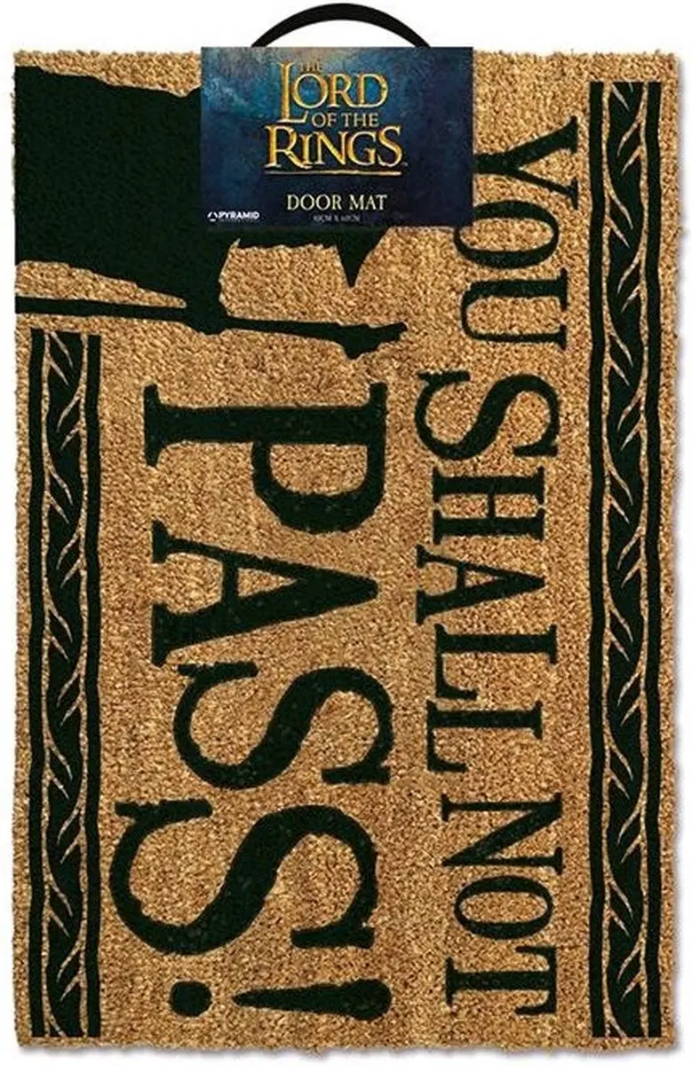 Pyramid International Lord of the Rings Deurmat - You Shall Not Pass - 40x60cm - Bruin - afbeelding 5 van 6