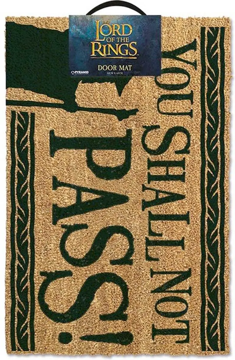 Pyramid International Lord of the Rings Deurmat - You Shall Not Pass - 40x60cm - Bruin - afbeelding 6 van 6