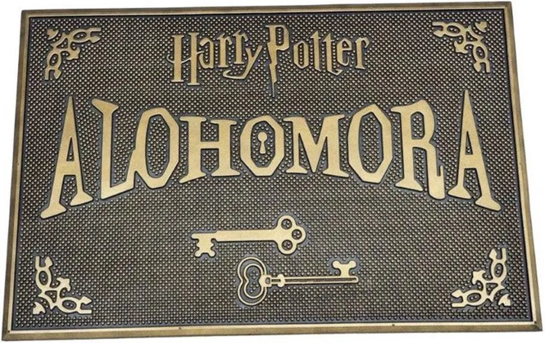 Pyramid International Harry Potter Deurmat Alohomora 40 x 60 cm Zwart/Goudkleuri