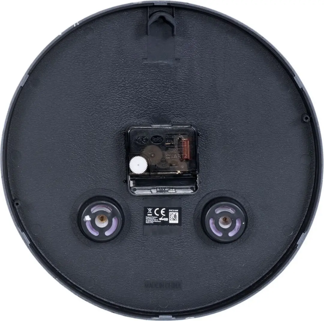 Esperanza Lyon Wandklok EHC016K - Zwart - Ø25cm - afbeelding 2 van 2