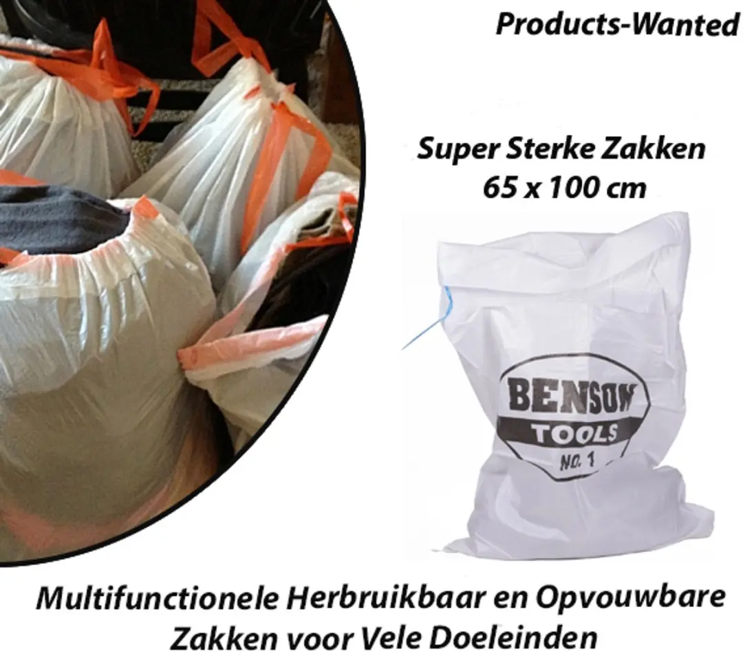 10-Stuks Multifunctionele Herbruikbaar en Opvouwbare Zakken voor Vele Doeleinden