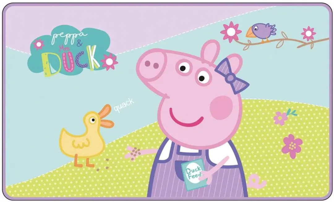 Peppa Pig Vloerkleed 45x75cm - Roze/Blauw - afbeelding 3 van 3