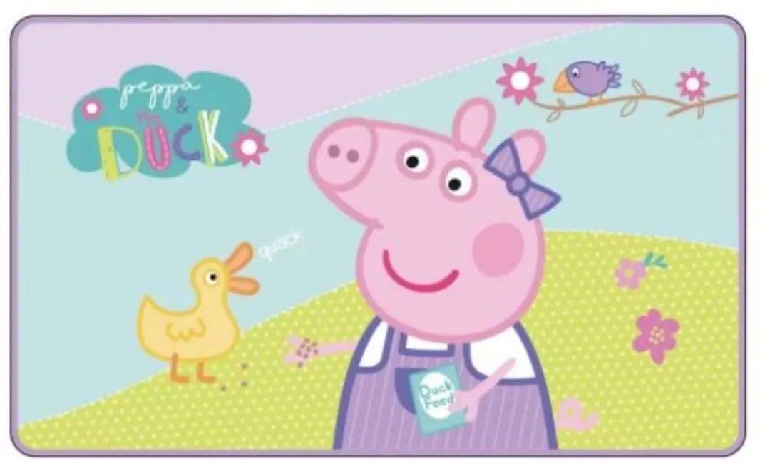 Peppa Pig Vloerkleed 45x75cm - Roze/Blauw - afbeelding 2 van 3