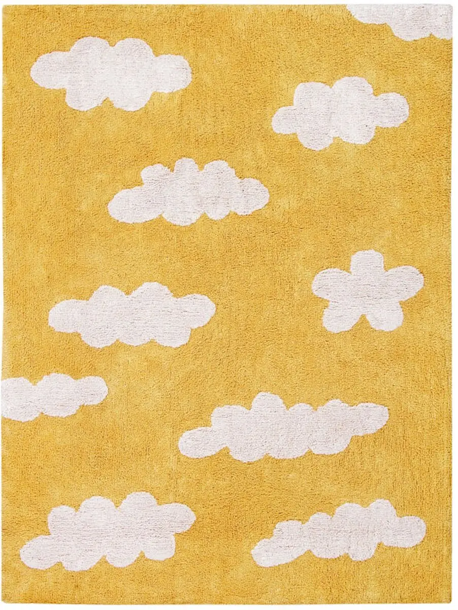 Vloerkleed kinderkamer Cloud Mustard