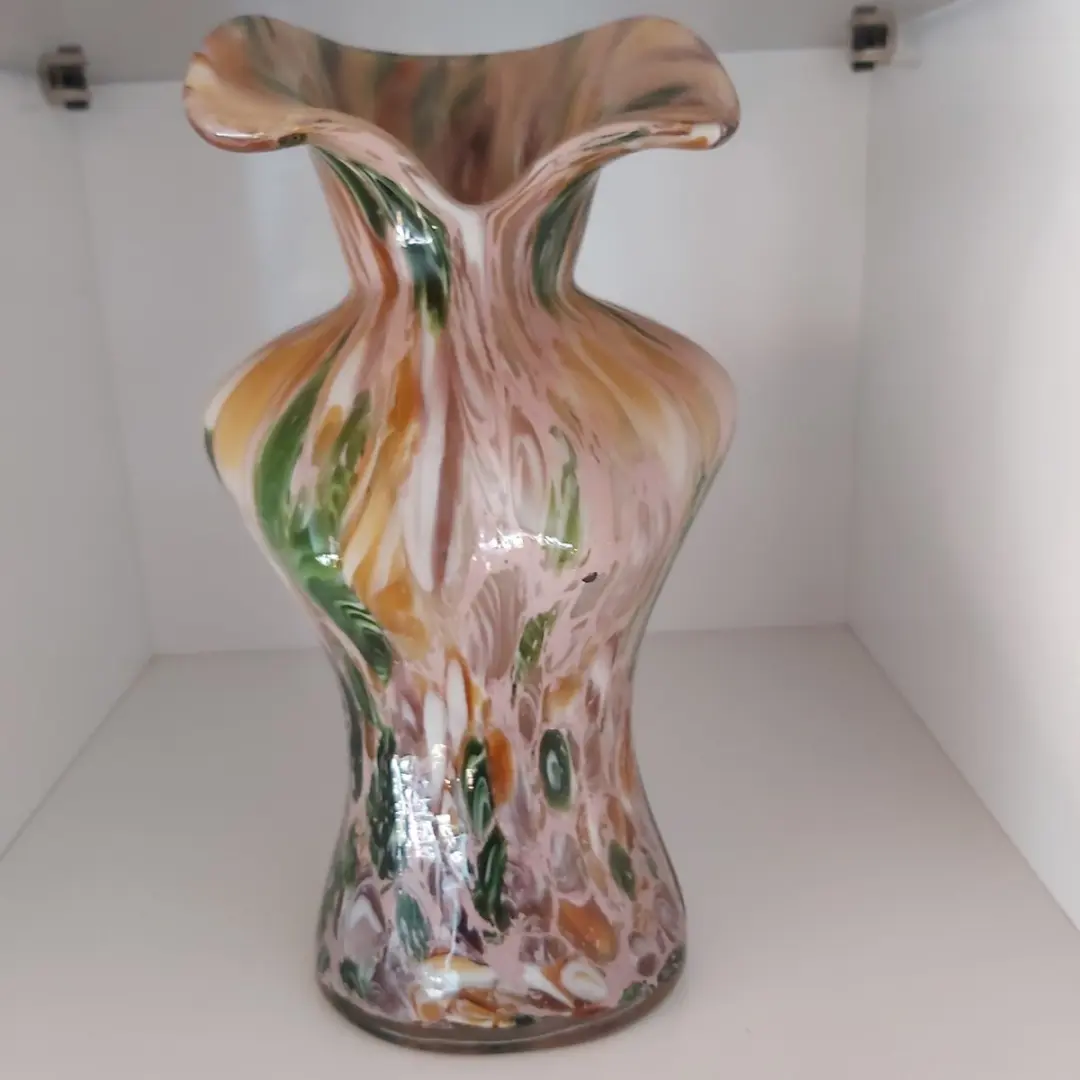 Vaas Sara geel/groen glas 24,5x13x9