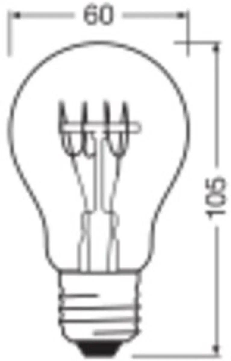 Osram LED-lamp E27 4.8W Warmwit 2200K - Goudkleurig - afbeelding 6 van 6