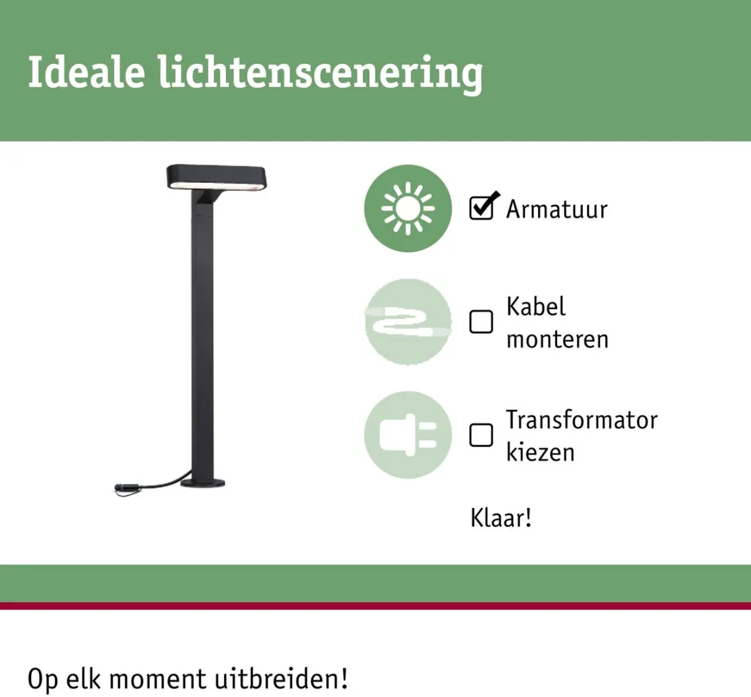 Paulmann Plug & Shine Ito LED Bolderlamp 6W 3000K - Antraciet - afbeelding 6 van 6