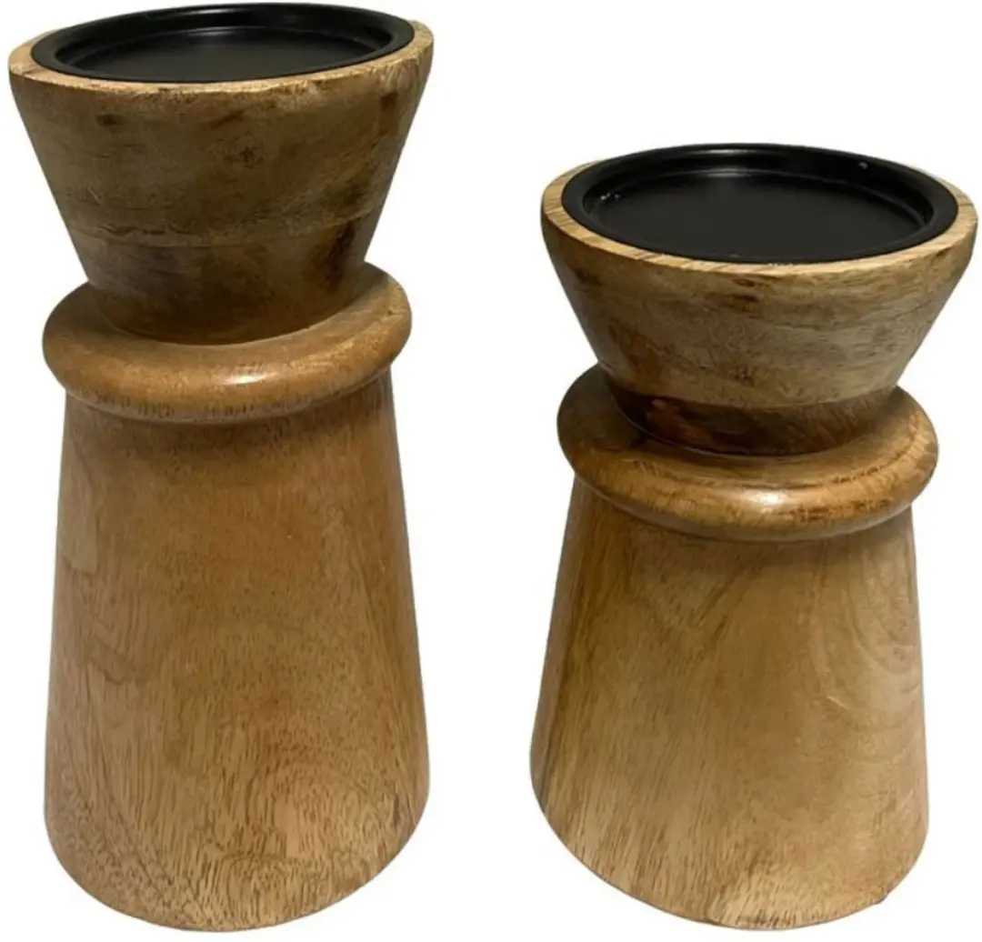 Home Society Kandelaar Islo Brown Set van 2
