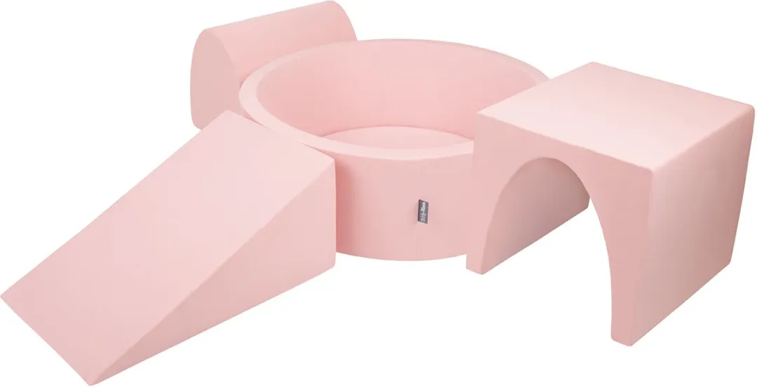 KiddyMoon Schuimspeelplaats Ballenbad 300 Ballen - 300 Stuks - Roze/Wit/Grijs/Poederroze