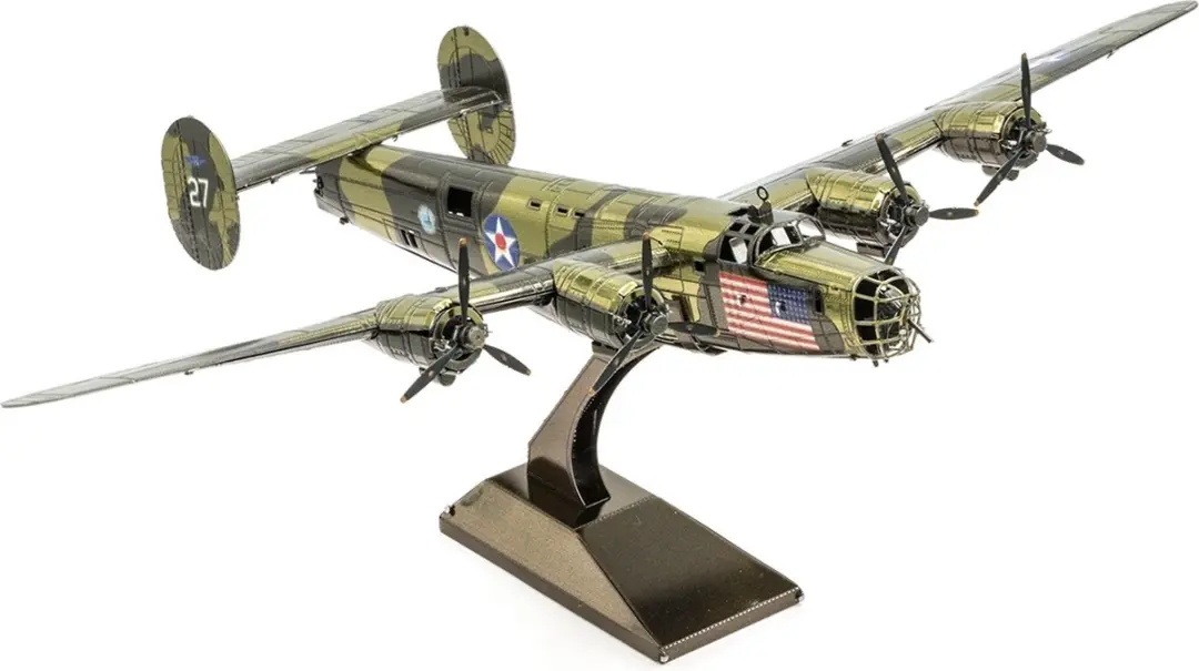 Metal Earth B-24 Liberator 3D Puzzel - Bruin - afbeelding 4 van 6