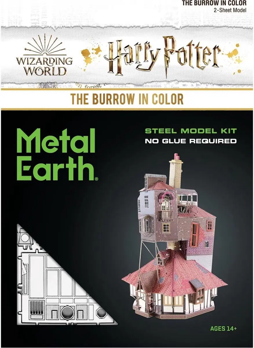 Metal Earth Harry Potter The Burrow in Color 3D Puzzel