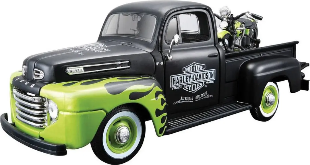Maisto Ford F-1 1948 Pick Up Modelauto 1:24 - Groen/Zwart - afbeelding 3 van 3