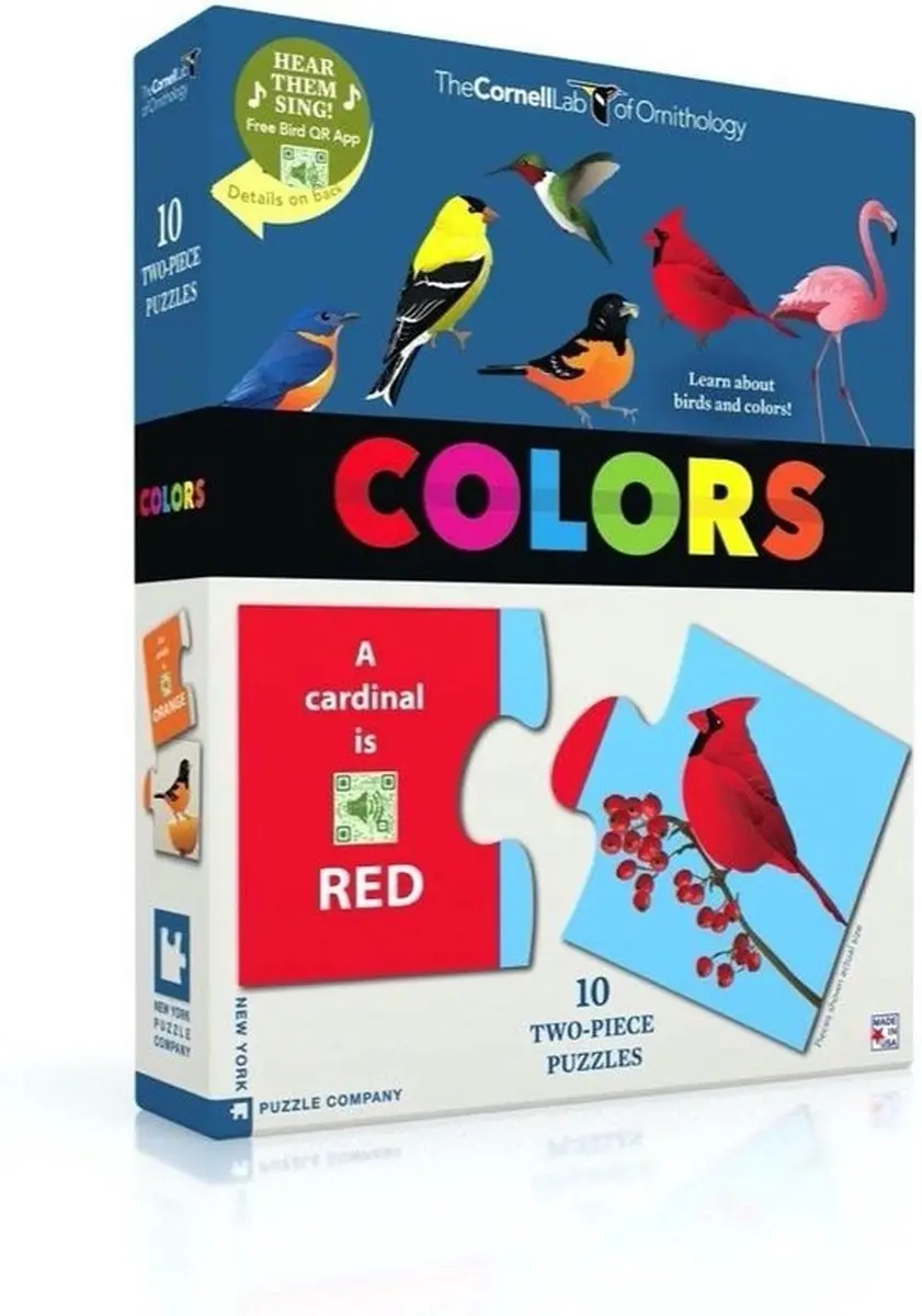 Bird Two Piece Colors Puzzle (Cornell Lab of Ornithology)