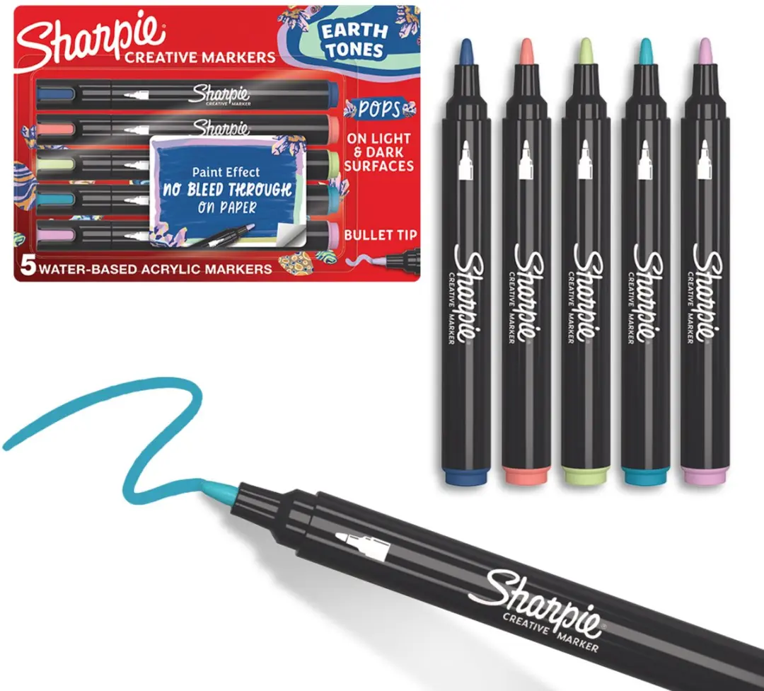 Sharpie Acrylverf Marker Stiften - Aardetinten 5x