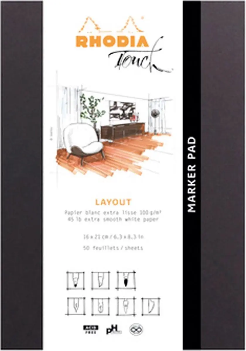 Rhodia Touch Marker Pad A5+ - Wit Papier - afbeelding 2 van 3