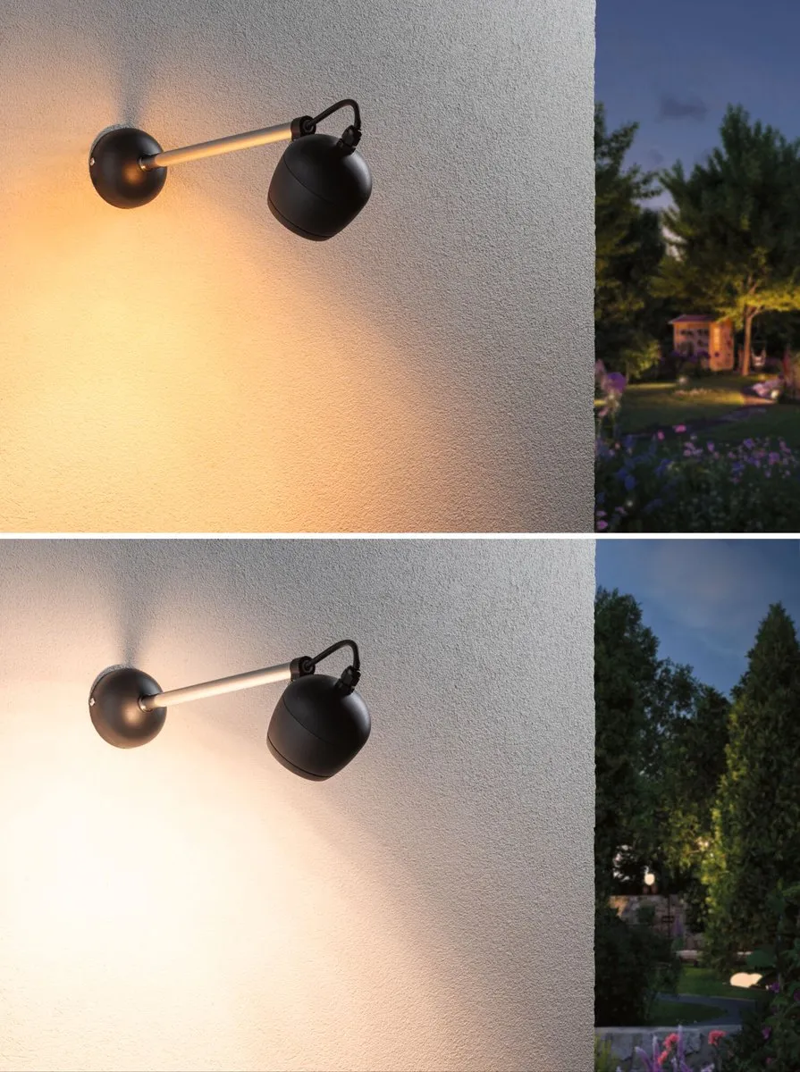 Paulmann LED Wandarmatuur Kikolo Zigbee 3.0 6,2W - Antraciet