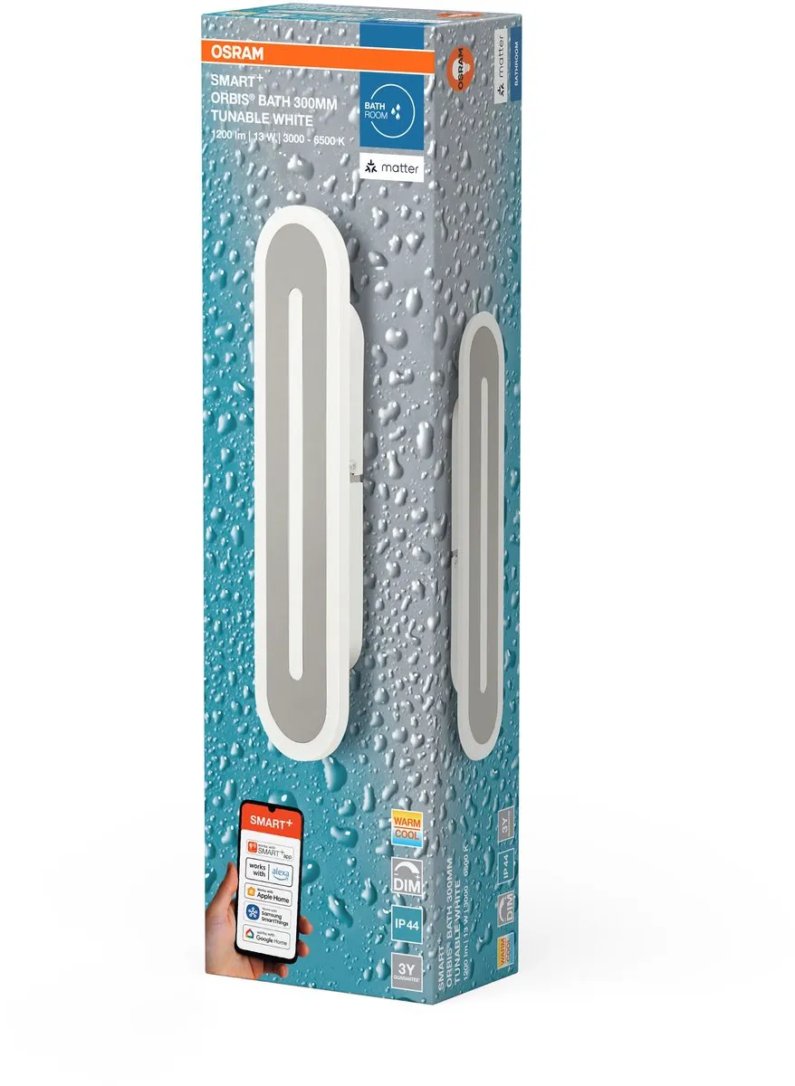 Osram SMART+ Matter Orbis Muurverlichting 300mm Wit - 13W 600lm IP44 - afbeelding 6 van 6